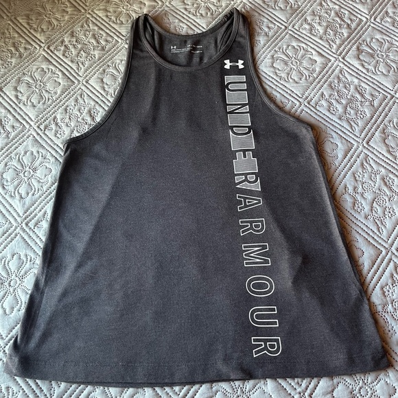 Under Armour  HeatGear Dark Gray Razorback Tanktop Size‎ XS - Picture 1 of 5